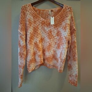 NWT Anthropologie Pilcro Christian V-neck Sweater Chunky Coral Womens S